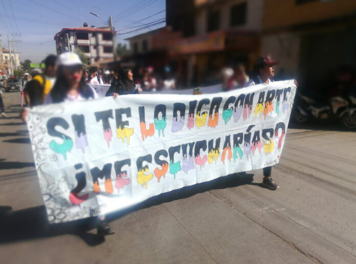 La jornada incluirá una movilización desde El Prado paceño al ritmo de una batucada y la presentación de mini murales en tela, una obra de teatro, una canción de rap y un performance colectivo.