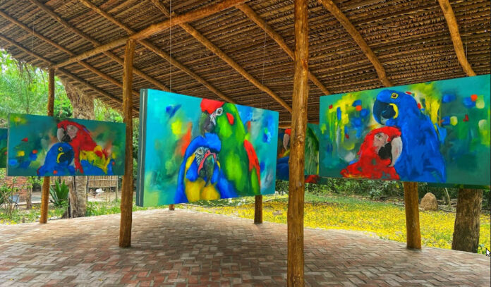 Obra expuesta en el Bioparque Curucusí.
