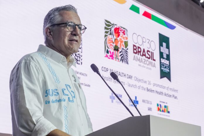 Ministro de salud brasil El ministro de Salud, Alexandre Padilha, reafirmó el compromiso de Brasil de hacer de la COP30 la “COP de la verdad” y de la implementación. Foto: Rafael Neddermeyer/COP30