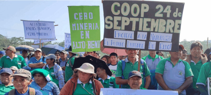 Palo blanco y alto Beni contra la minería ilegal en Bolivia Los municipios de Palos Blancos y Alto Beni han logrado una ley departamental que los declara libres de minería. Foto: cortesía Municipio de Palos Blancos