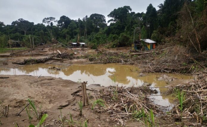 MINERIA PUEBLO tACANA Los impactos ambientales de la minería ilegal en el territorio indígena son evidentes. Foto: CITRMD