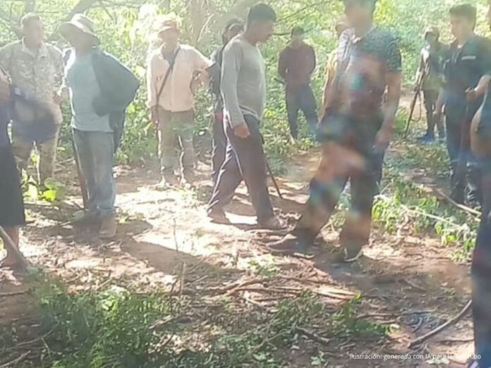 Toma guarayos Foto: Cacique comunidad Tobité