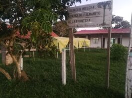 Sede de la Asociación Integral de Mujeres de Palmarito de la Frontera “Buscando Nuevos Horizontes”, donde mujeres indígenas desarrollan desde hace más de una década iniciativas de aprovechamiento sostenible del bosque chiquitano.