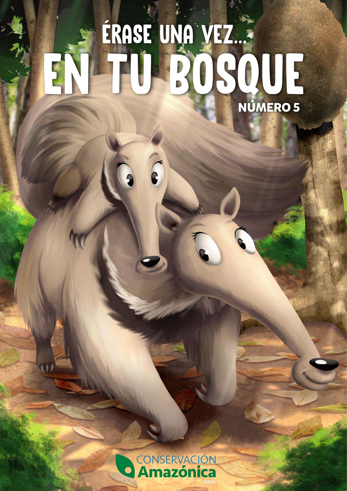 Cómic Oso bandera Bolivia oso hormiguero gigante Amazonía