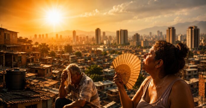Ola de calor en Latinoamerica La pobreza, los altos costos de la energía y la falta de áreas verdes aumentan la vulnerabilidad de las ciudades latinoamericanas frente al calor extremo, según un estudio de la Universidad de Oxford. Imagen generada con inteligencia artificial con fines ilustrativos.