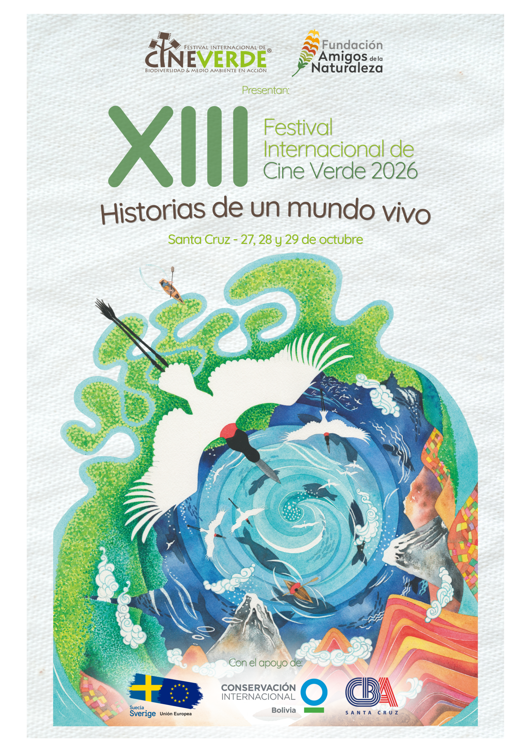 Cartelera del Festival Internacional de Cine Verde FICV 2026