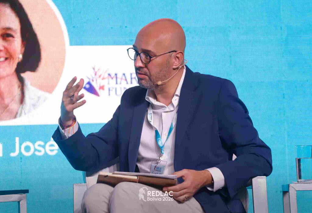 Federico Cartín Arteaga, director ejecutivo de la Asociación Costa Rica por Siempre, durante su intervención en el Congreso RedLAC 2026. Foto: RedLAC Bolivia 2026