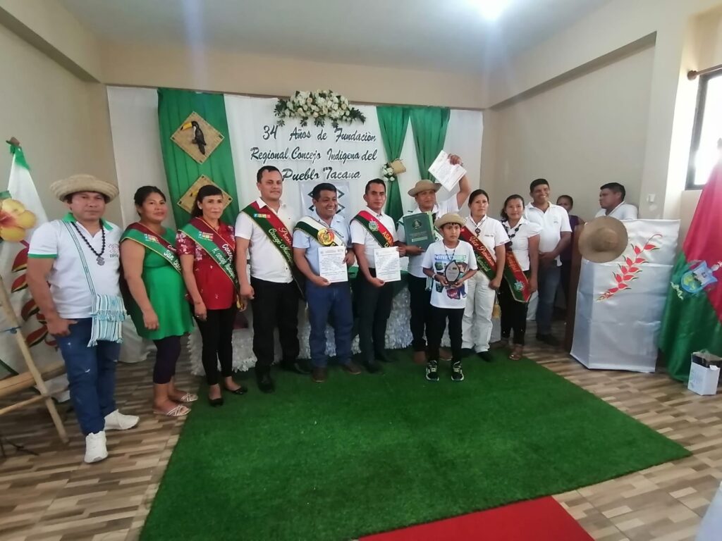 Promulgación de la Ley Municipal 177/2026 en Tumupasa junto a autoridades ediles y del pueblo indígena Tacana.